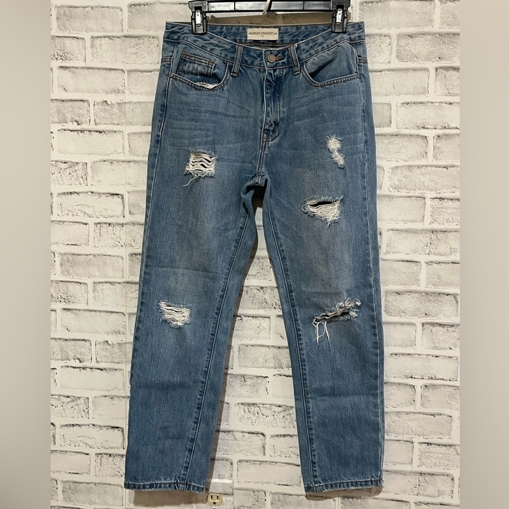 Women’s People’s Project LA distressed medium wash jeans- size 27